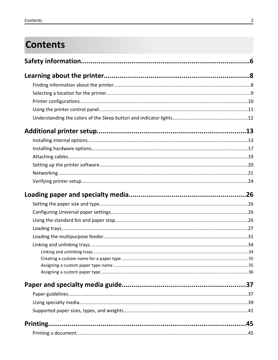 Dell B3460dn Mono Laser Printer User Manual | Page 2 / 165