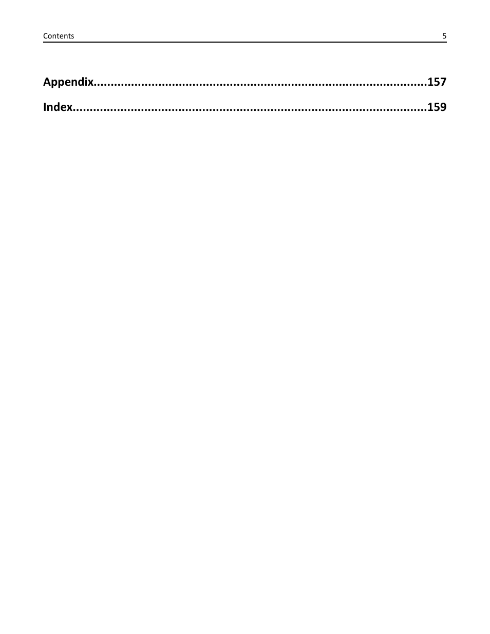 Appendix index | Dell B3460dn Mono Laser Printer User Manual | Page 5 / 165