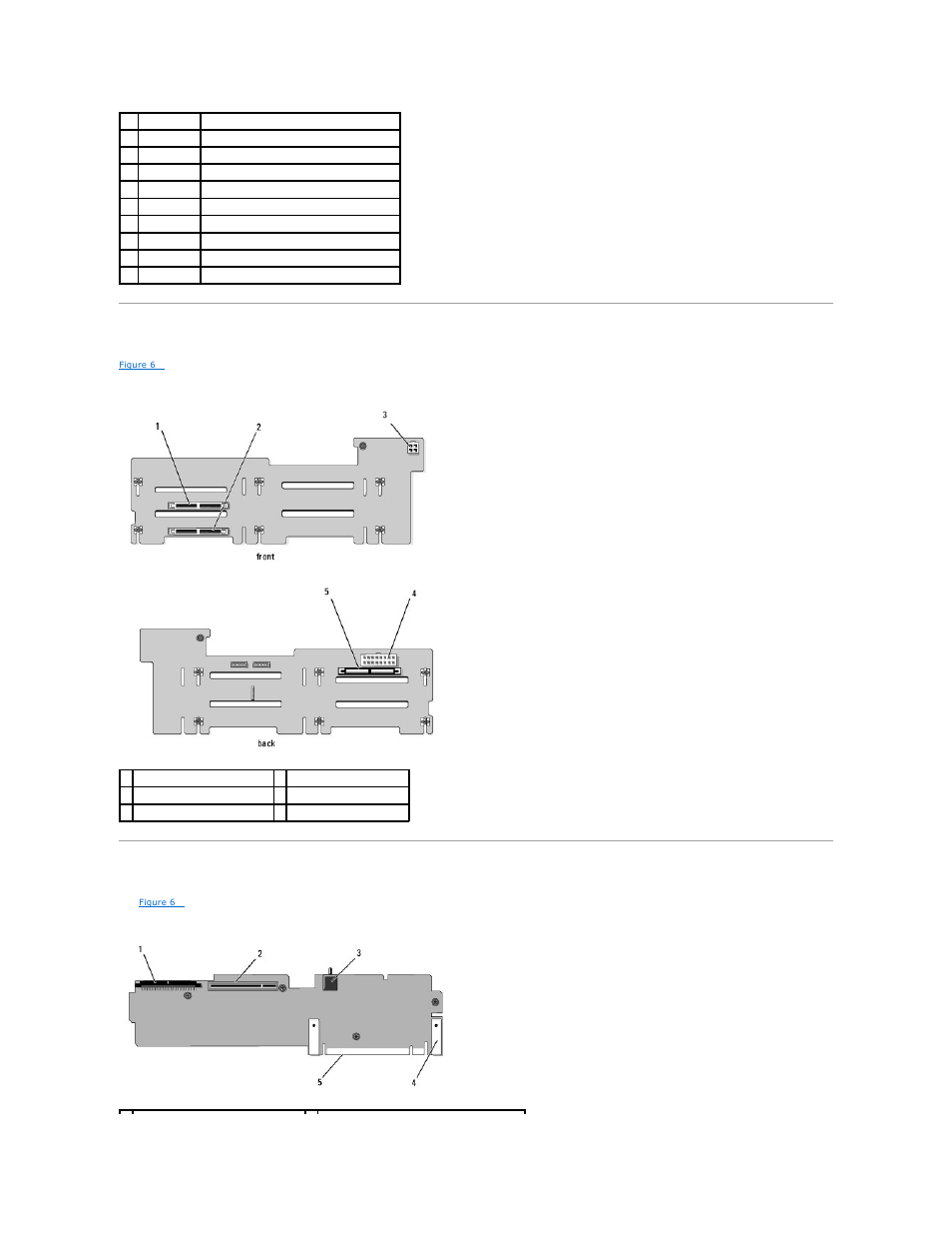 Sas/sata backplane board connectors, Sideplane board connectors | Dell POWEREDGE R805 User Manual | Page 60 / 84