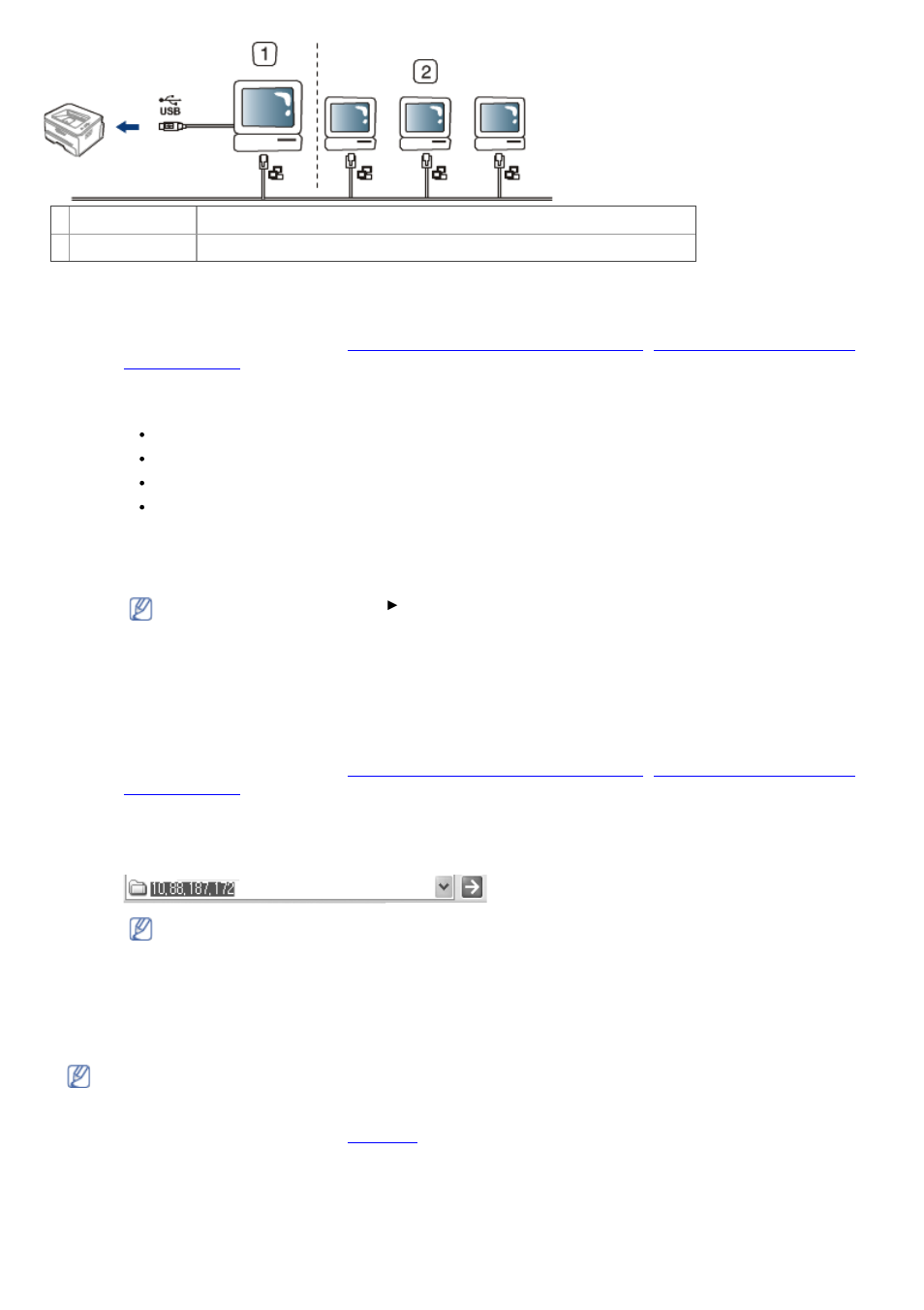 Windows, Macintosh, Setting up a host computer | Setting up a client computer | Dell 1130n Laser Mono Printer User Manual | Page 24 / 101