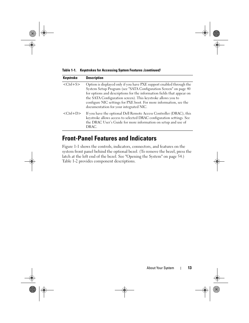 Front-panel features and indicators | Dell PowerEdge R200 User Manual | Page 13 / 182