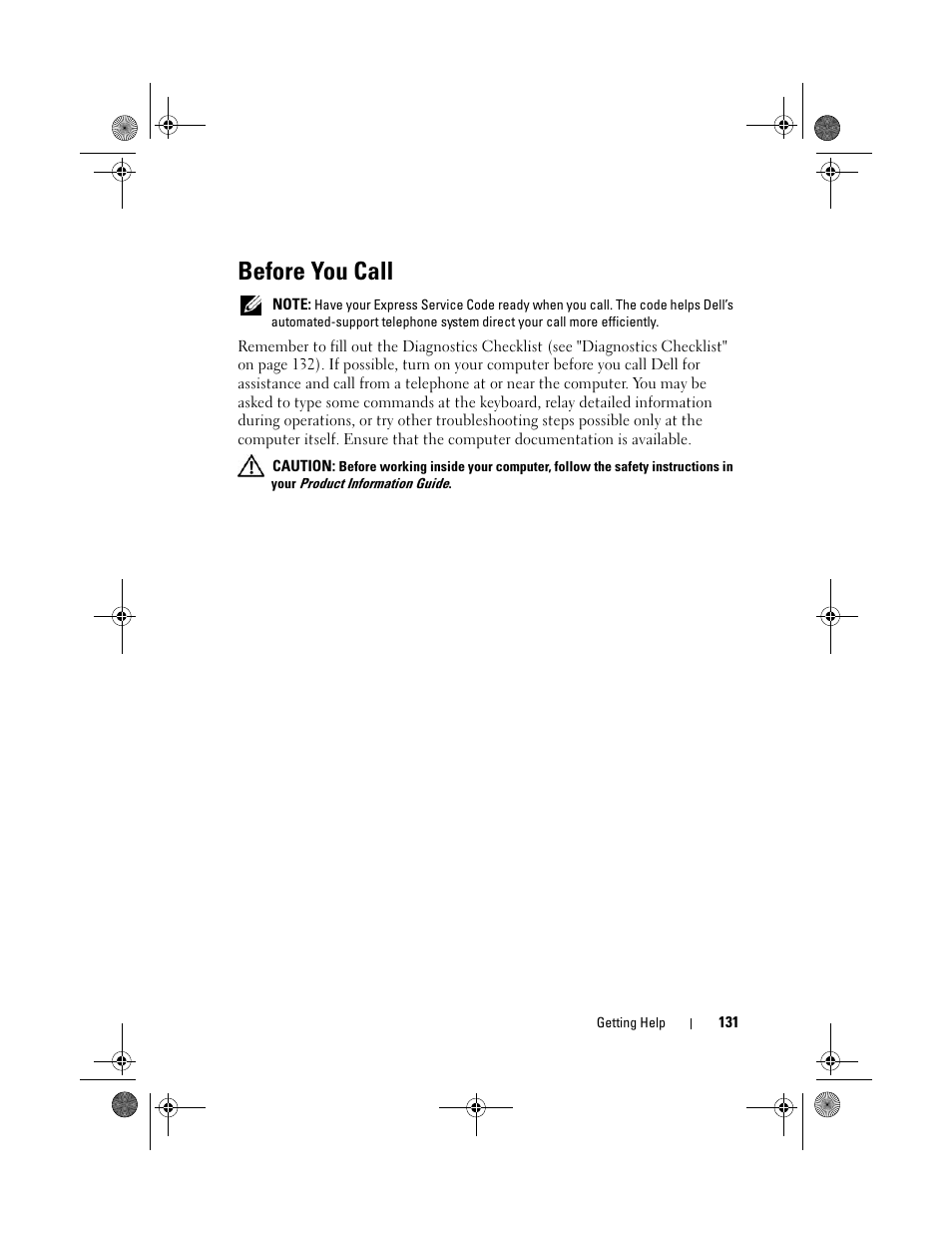 Before you call | Dell PowerEdge R200 User Manual | Page 131 / 182
