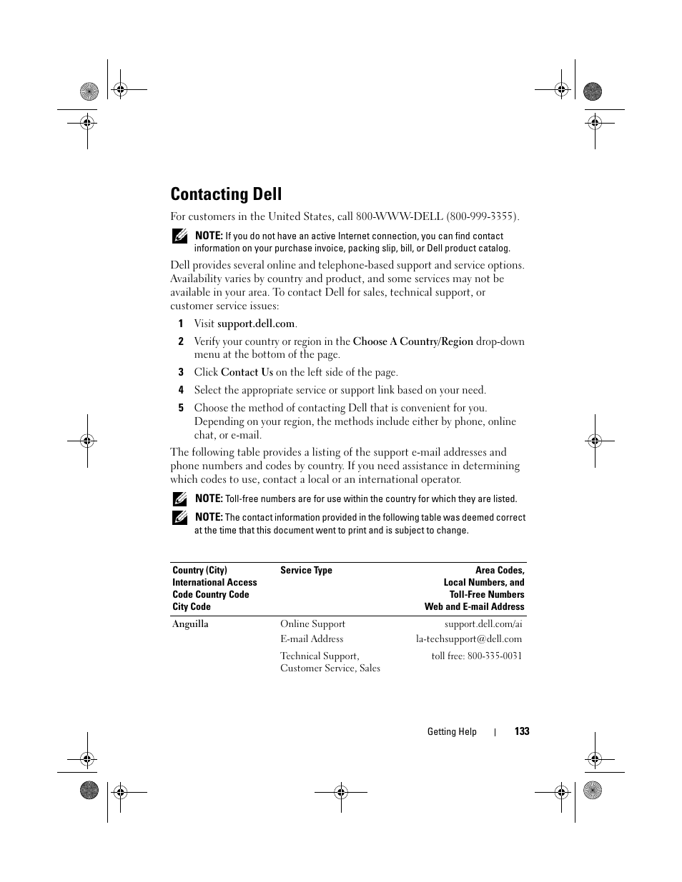 Contacting dell, Solved the problem, see "contacting | Dell PowerEdge R200 User Manual | Page 133 / 182