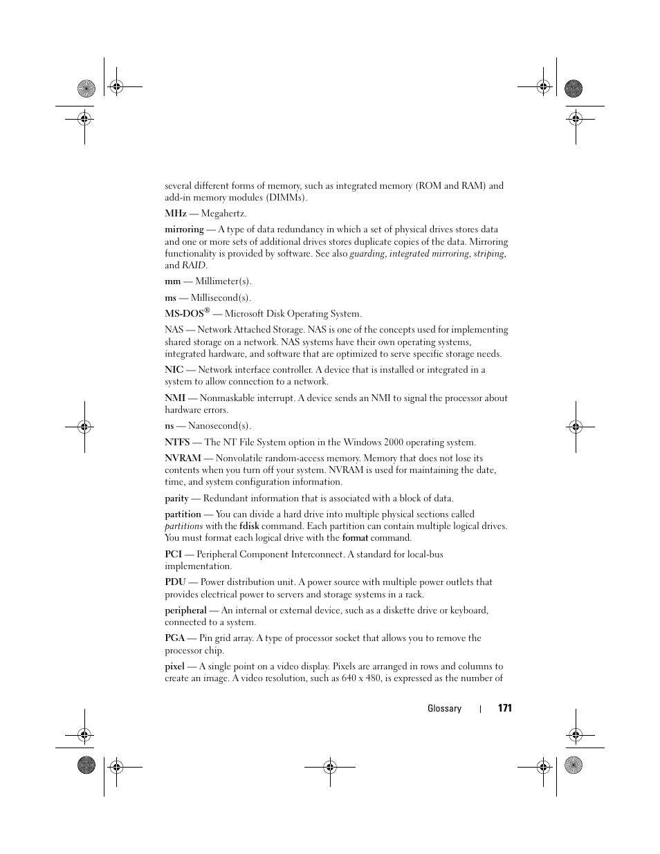 Dell PowerEdge R200 User Manual | Page 171 / 182