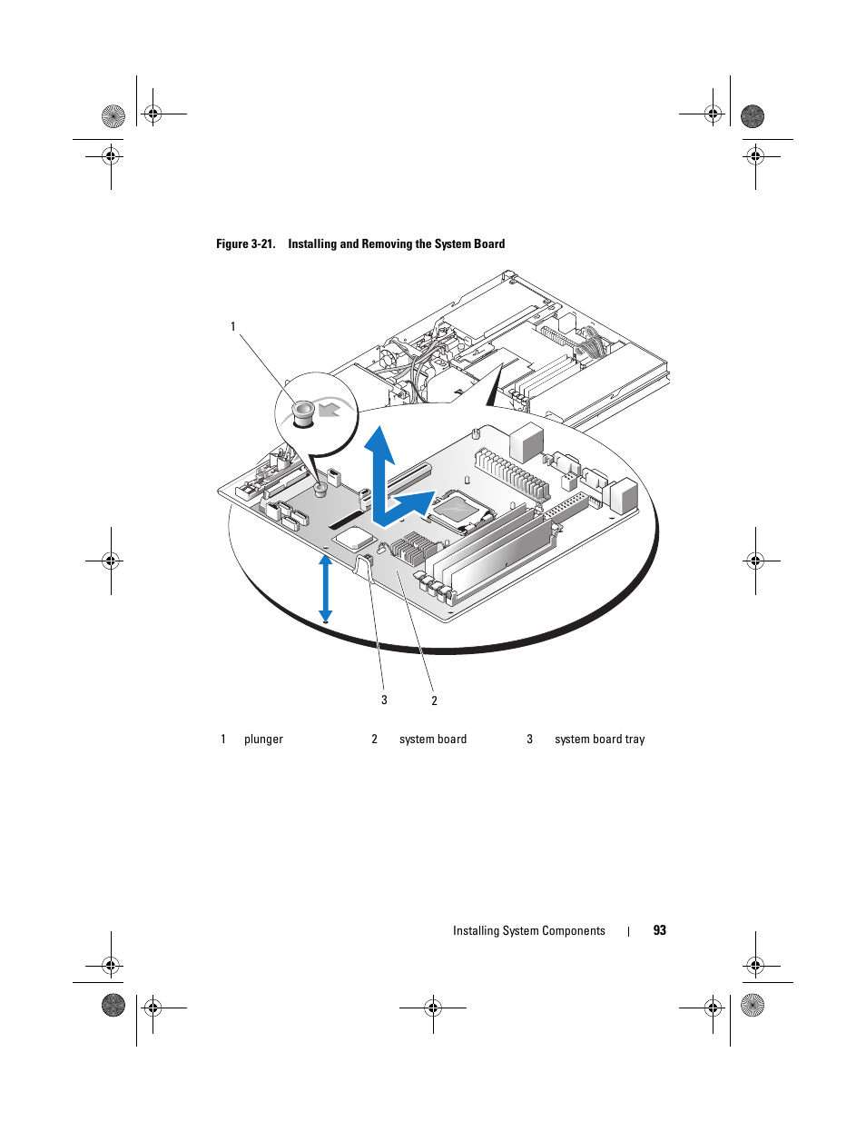 See figure 3-21, Chassis. see figure 3-21 | Dell PowerEdge R200 User Manual | Page 93 / 182