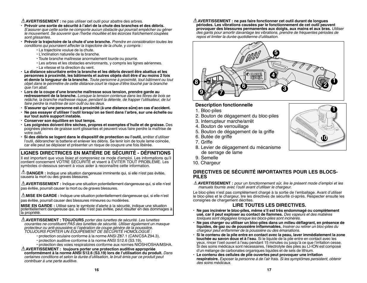 Black & Decker PIRANHA PURNING SAW PSL12 User Manual | Page 9 / 21