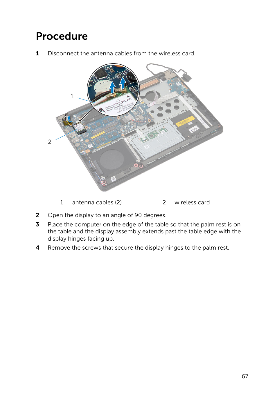 Procedure | Dell Inspiron 14 (5447, Early 2014) User Manual | Page 67 / 79