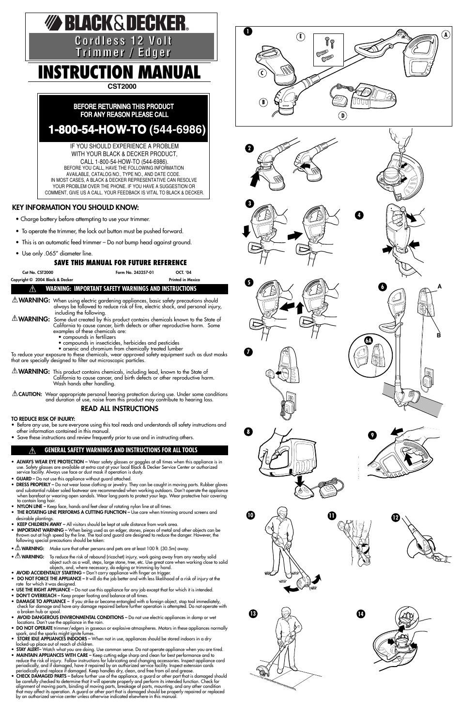Black & Decker 243257-01 User Manual | 5 pages
