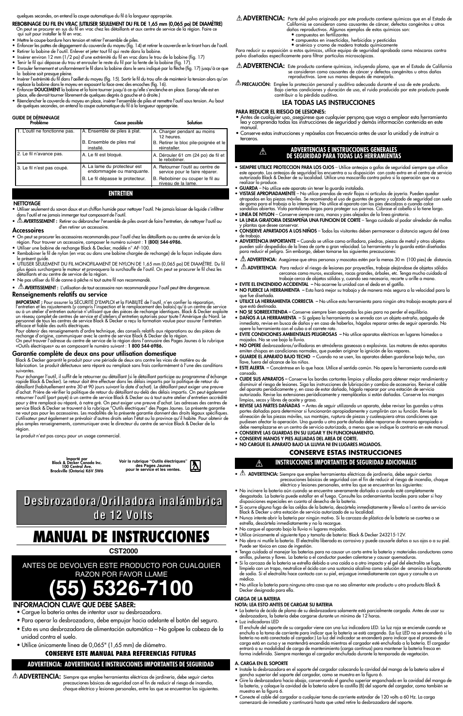 Manual de instrucciones | Black & Decker 243257-01 User Manual | Page 4 / 5