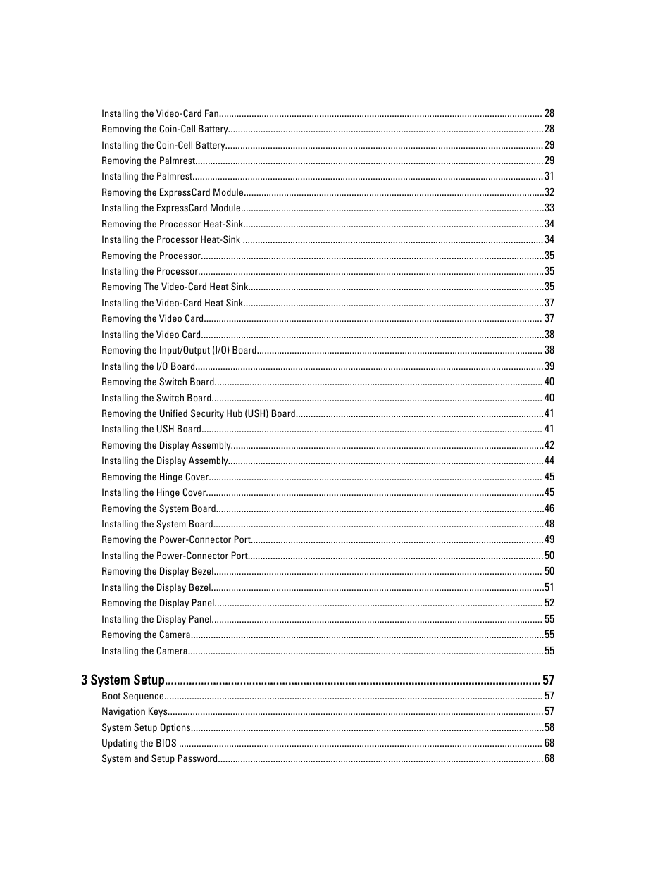 3 system setup | Dell Precision M4800 (Late 2013) User Manual | Page 4 / 83