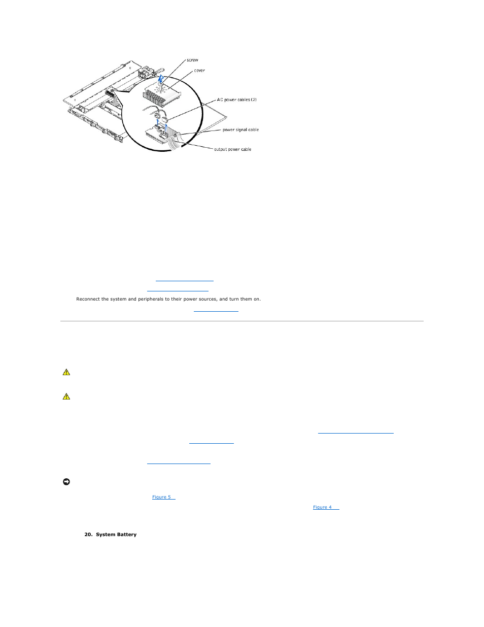 System battery, Installing a power distribution board, Removing the system battery | Dell PowerEdge 1750 User Manual | Page 37 / 51