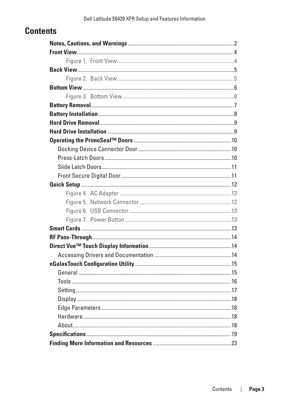 Dell Latitude E6420 XFR (Early 2011) User Manual | Page 3 / 23