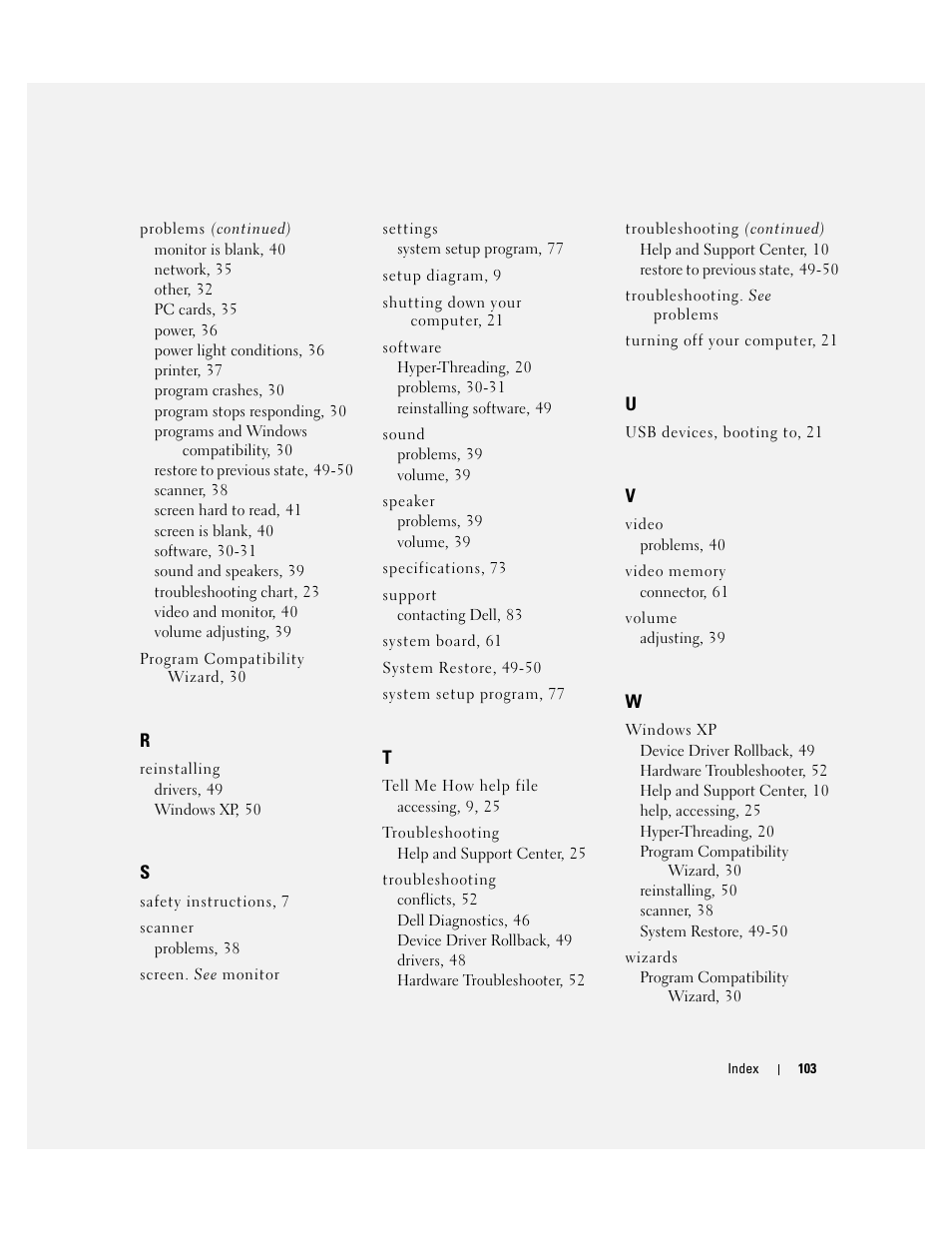 Dell Dimension 4600C User Manual | Page 103 / 104