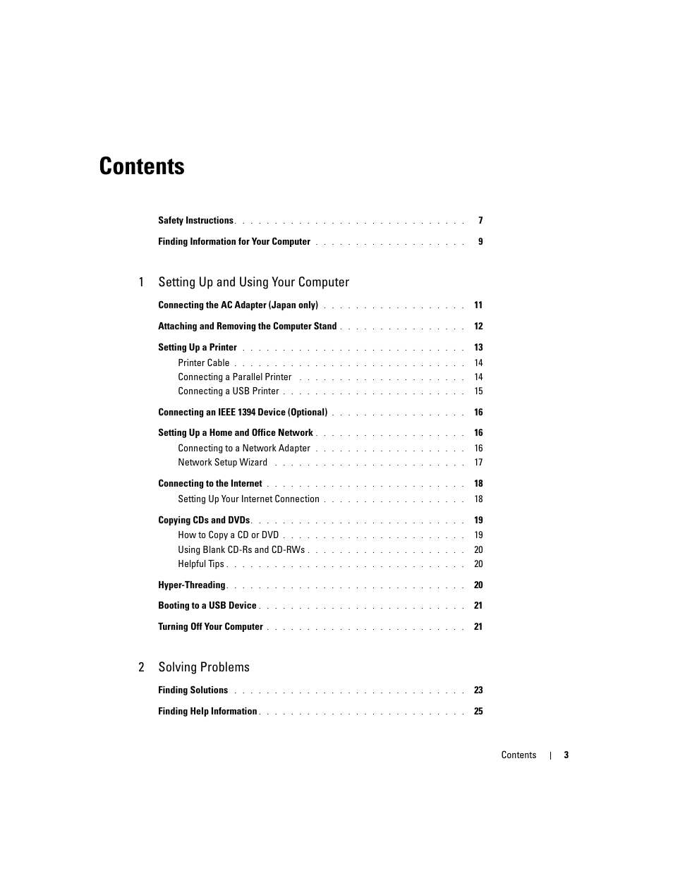 Dell Dimension 4600C User Manual | Page 3 / 104