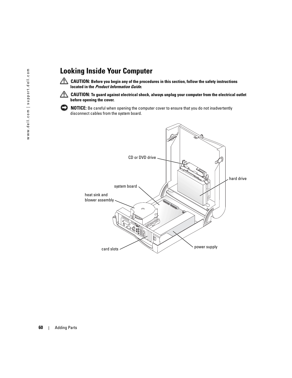 Looking inside your computer | Dell Dimension 4600C User Manual | Page 60 / 104