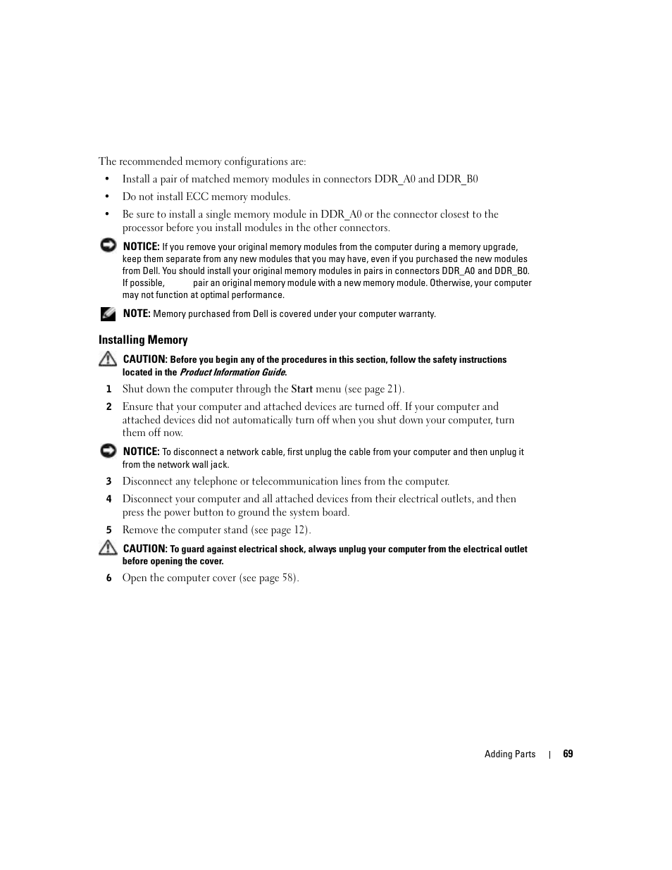 Dell Dimension 4600C User Manual | Page 69 / 104