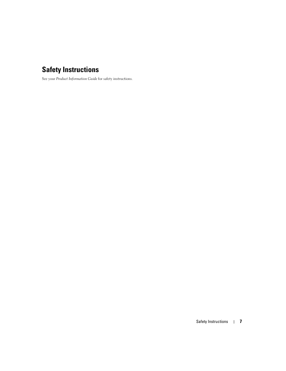 Safety instructions | Dell Dimension 4600C User Manual | Page 7 / 104