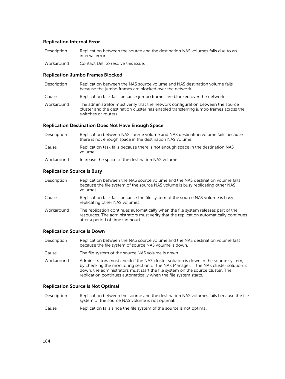 Dell PowerVault NX3500 User Manual | Page 184 / 189