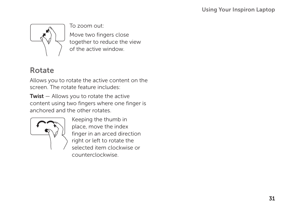 Rotate | Dell Inspiron Mini Duo (1090, Late 2010) User Manual | Page 33 / 88