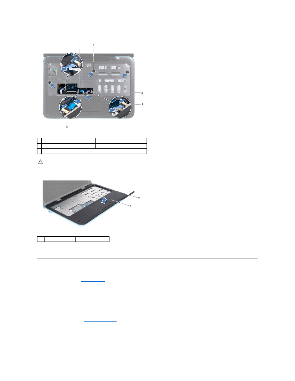 Replacing the palm-rest assembly | Dell Inspiron Mini Duo (1090, Late 2010) User Manual | Page 39 / 46