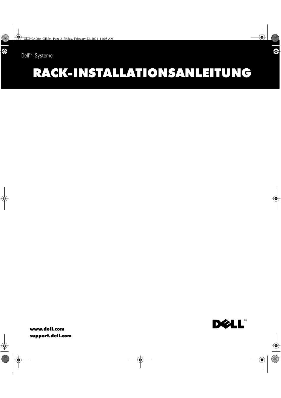 Rack-installationsanleitung | Dell PowerVault 136T LTO/SDLT (Tape Library) User Manual | Page 31 / 74