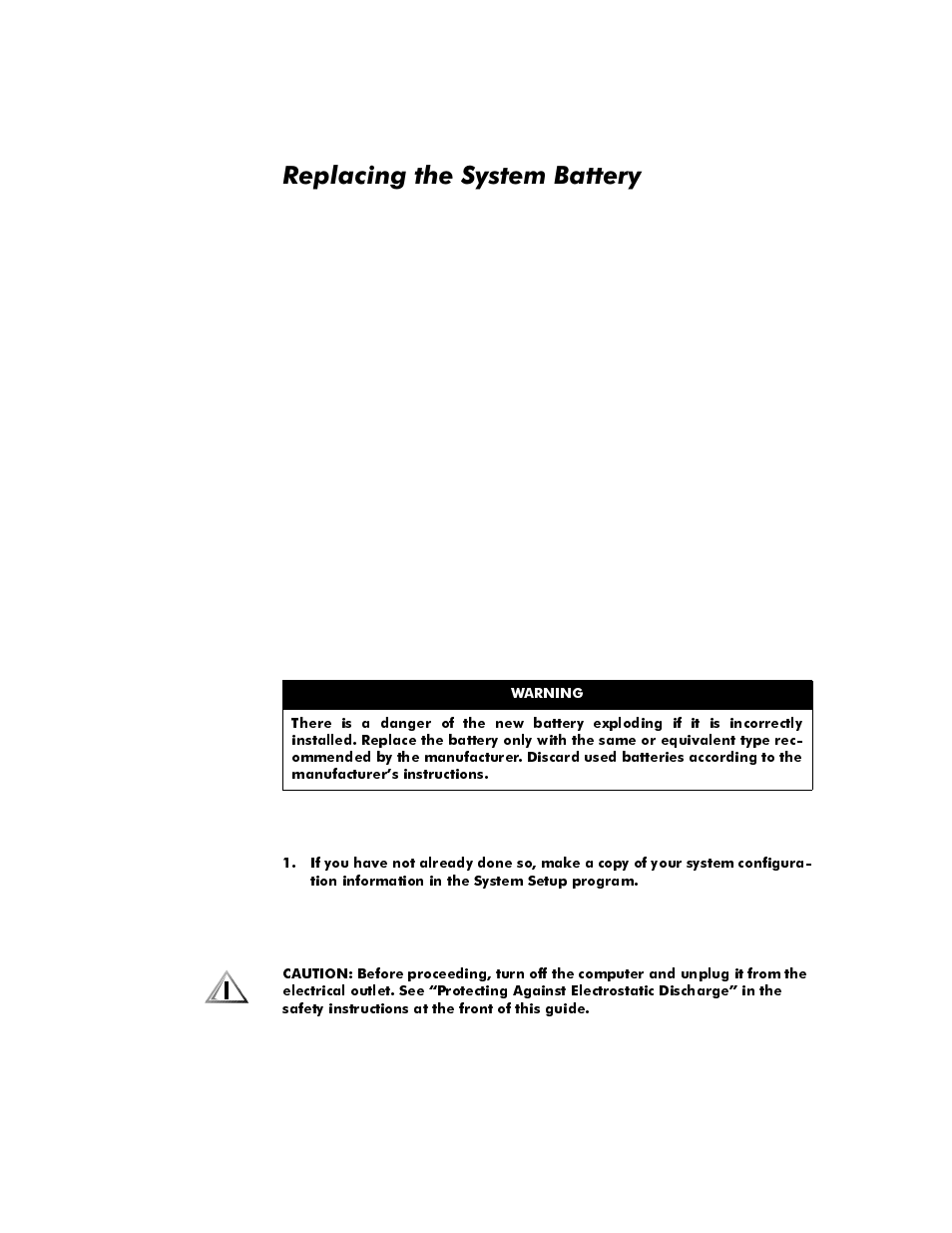 Replacing the system battery, Replacing the system battery -12, 5hsodflqjwkh6\vwhp%dwwhu | Dell OptiPlex E1 User Manual | Page 102 / 157