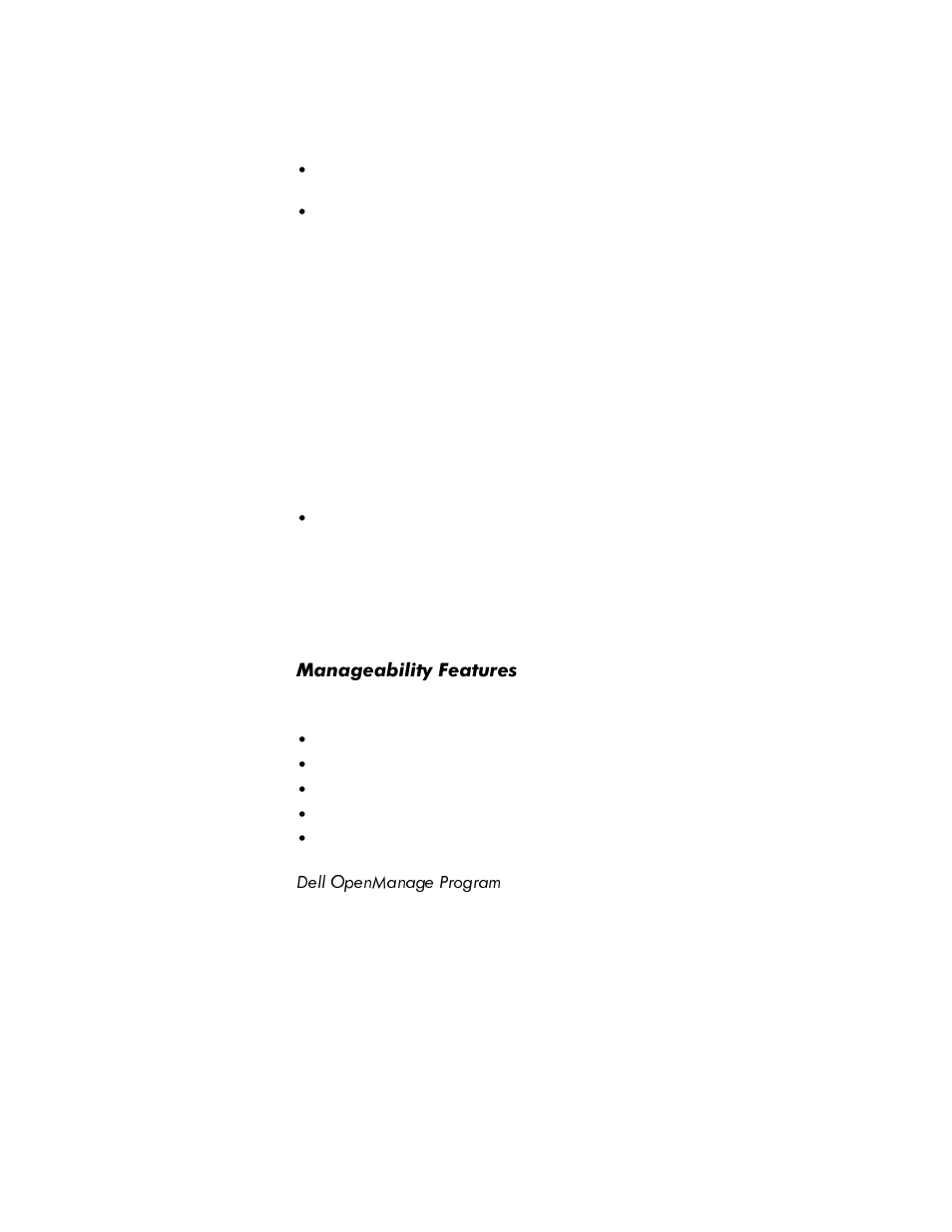 Manageability features, Dell openmanage program, Manageability features -5 | Dell openmanage program -5 | Dell OptiPlex E1 User Manual | Page 21 / 157