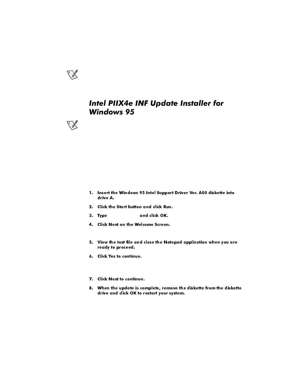 Intel piix4e inf update installer for windows95, Qwho3,,;h,1)8sgdwh,qvwdoohuiru :lqgrzv | Dell OptiPlex E1 User Manual | Page 27 / 157