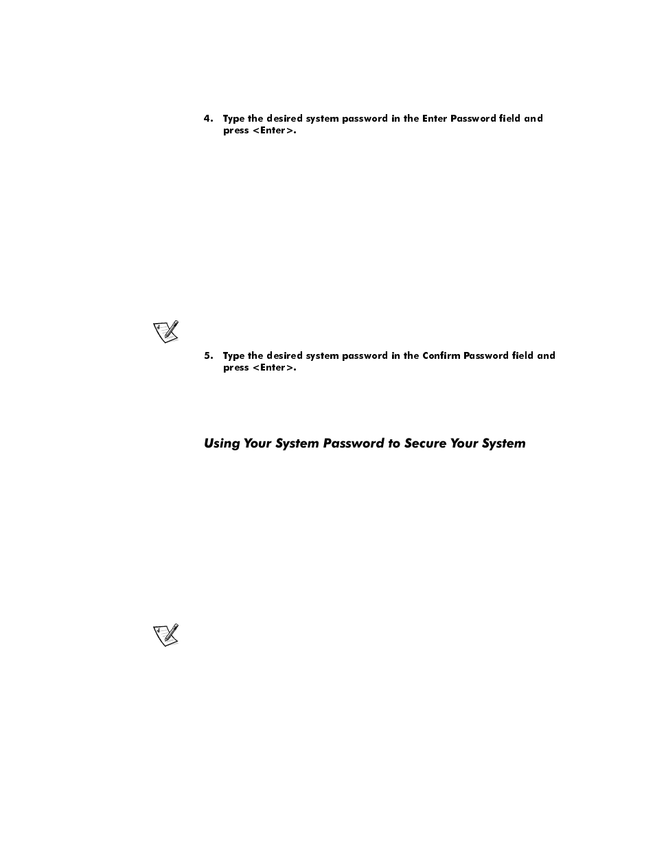 Using your system password to secure your system | Dell OptiPlex E1 User Manual | Page 45 / 157