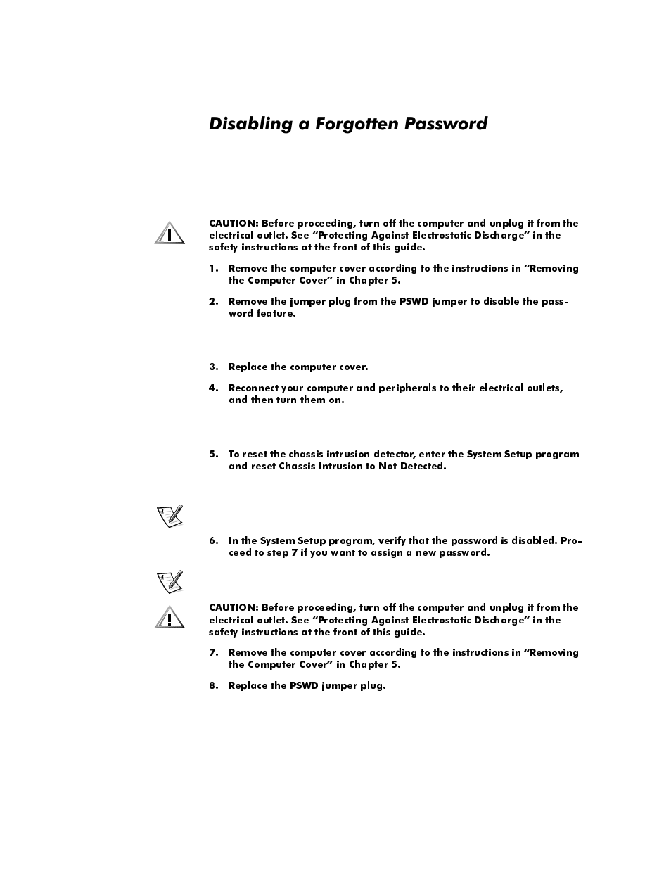 Disabling a forgotten password, Disabling a forgotten password -21, Lvdeolqjd)rujrwwhq3dvvzrug | Dell OptiPlex E1 User Manual | Page 49 / 157
