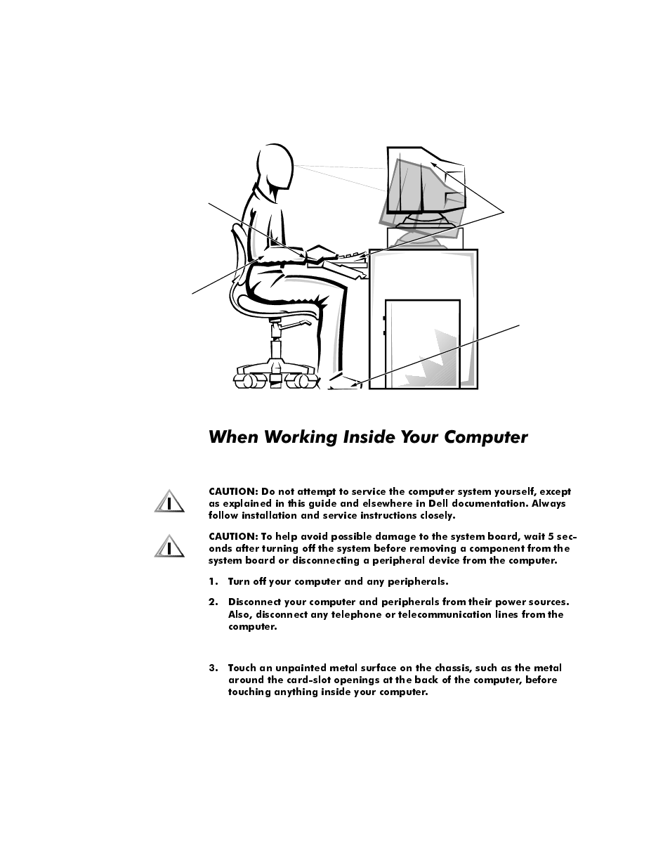 When working inside your computer, Khq:runlqj,qvlgh<rxu&rpsxwhu | Dell OptiPlex E1 User Manual | Page 5 / 157