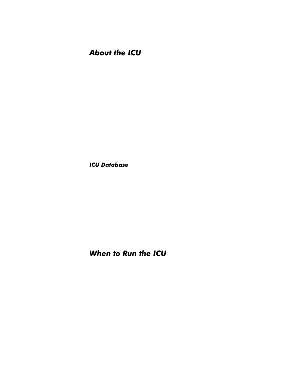 About the icu, Icu database, When to run the icu | About the icu -3, Icu database -3, When to run the icu -3, Erxwwkh,&8, Khqwr5xqwkh,&8 | Dell OptiPlex E1 User Manual | Page 53 / 157
