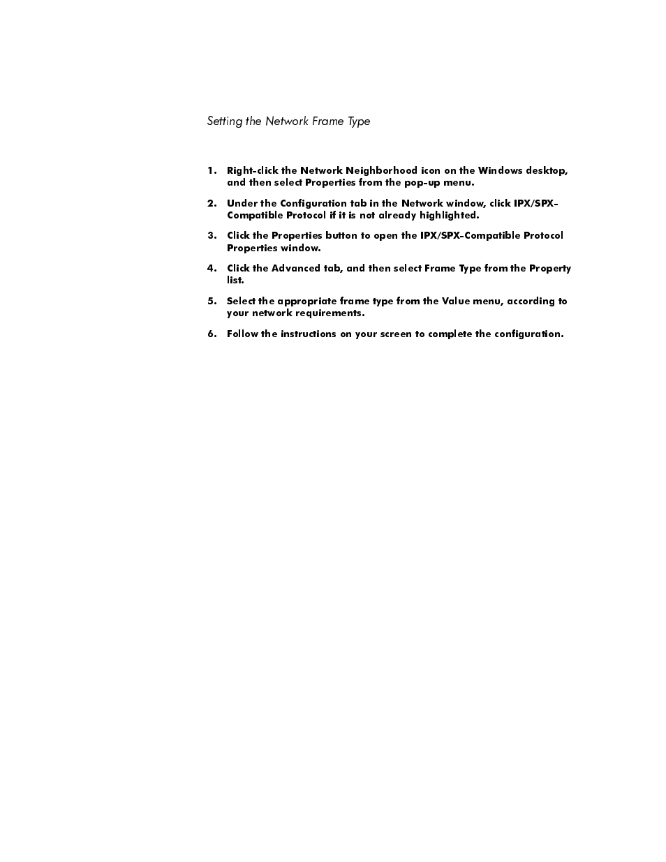 Setting the network frame type, Setting the network frame type -9 | Dell OptiPlex E1 User Manual | Page 75 / 157