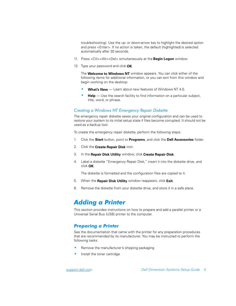 Gglqjd3ulqwhu | Dell Dimension XPS T___ User Manual | Page 7 / 12