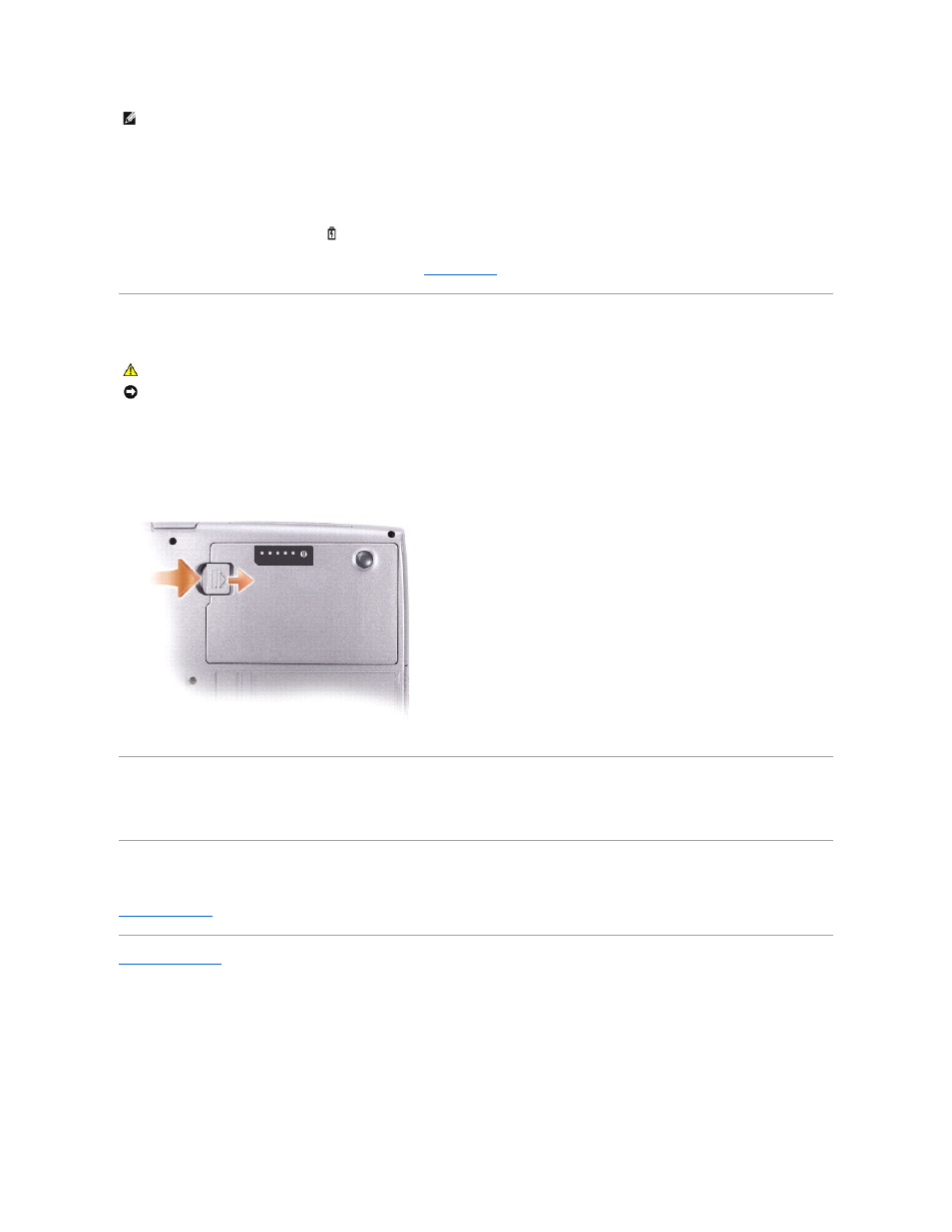 Removing a battery, Installing a battery, Storing a battery | Dell Precision M20 User Manual | Page 14 / 115