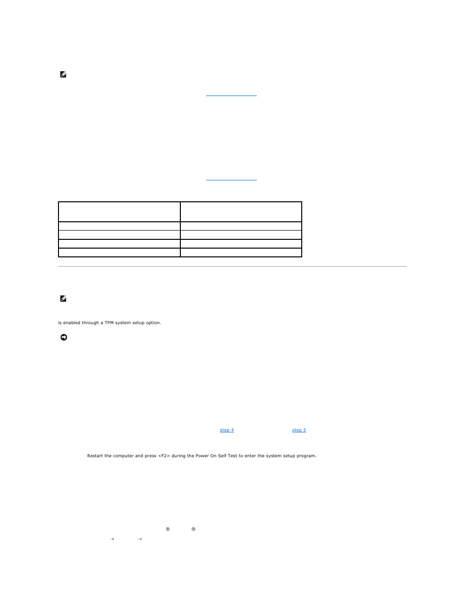 Enabling trusted platform module (tpm), Deleting an owner tag, Asset tag options | Enabling the tpm feature | Dell Precision M20 User Manual | Page 64 / 115
