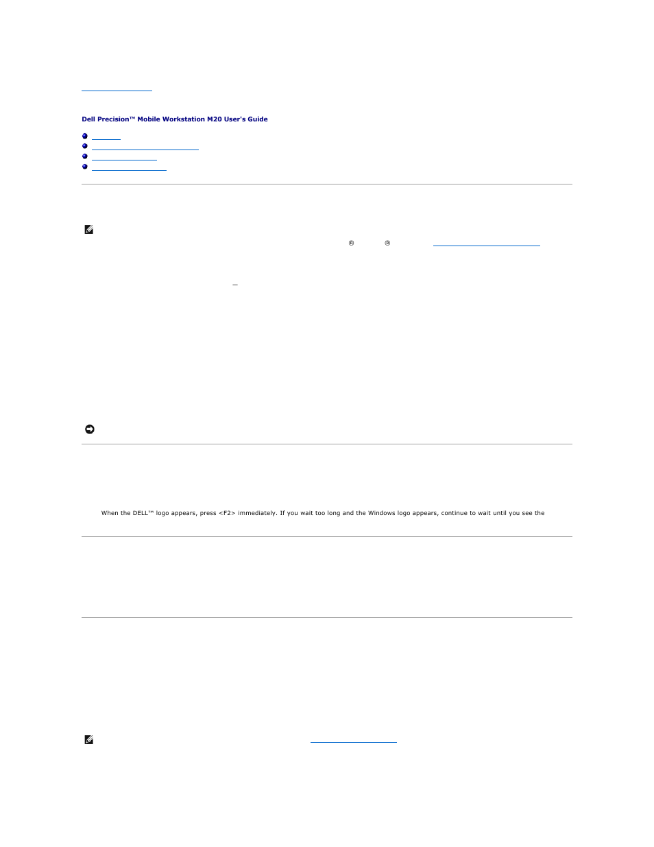 Using the system setup program, Overview, Viewing the system setup screens | System setup screen, Commonly used options, Changing the boot sequence | Dell Precision M20 User Manual | Page 85 / 115