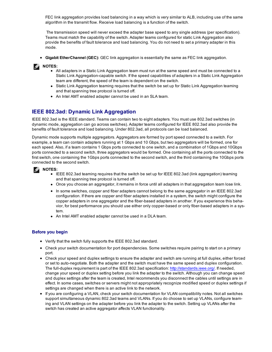 Ieee 802.3ad: dynamic mode, Ieee 802.3ad: dynamic link aggregation | Dell Intel PRO Family of Adapters User Manual | Page 28 / 153