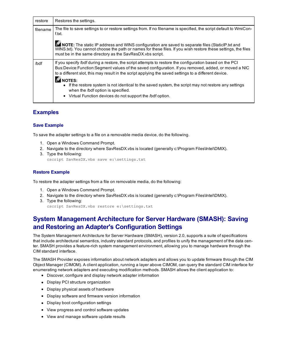 Examples | Dell Intel PRO Family of Adapters User Manual | Page 32 / 153