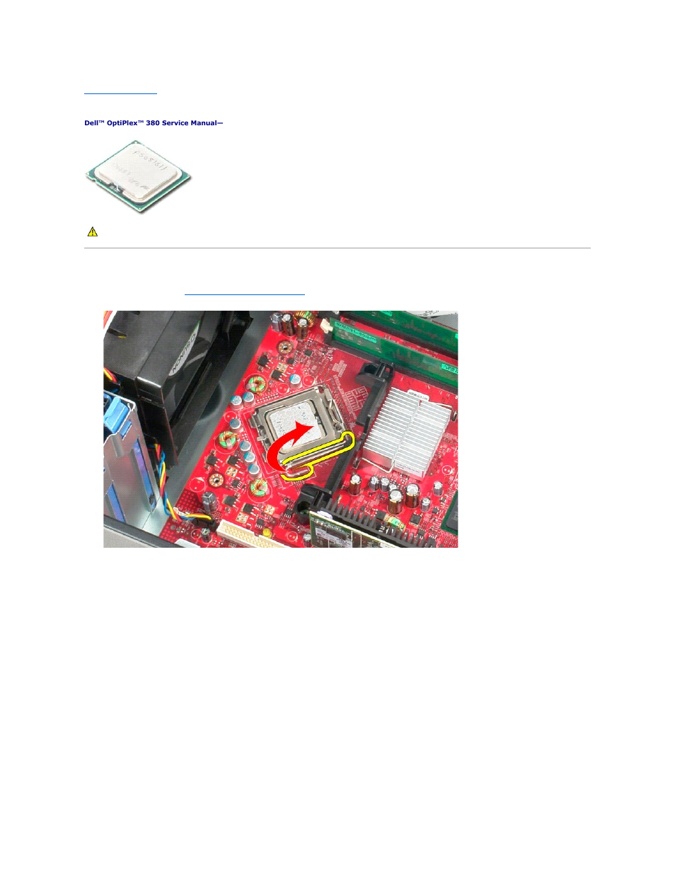 Processor, Removing the processor | Dell OptiPlex 380 (Late 2009) User Manual | Page 35 / 54