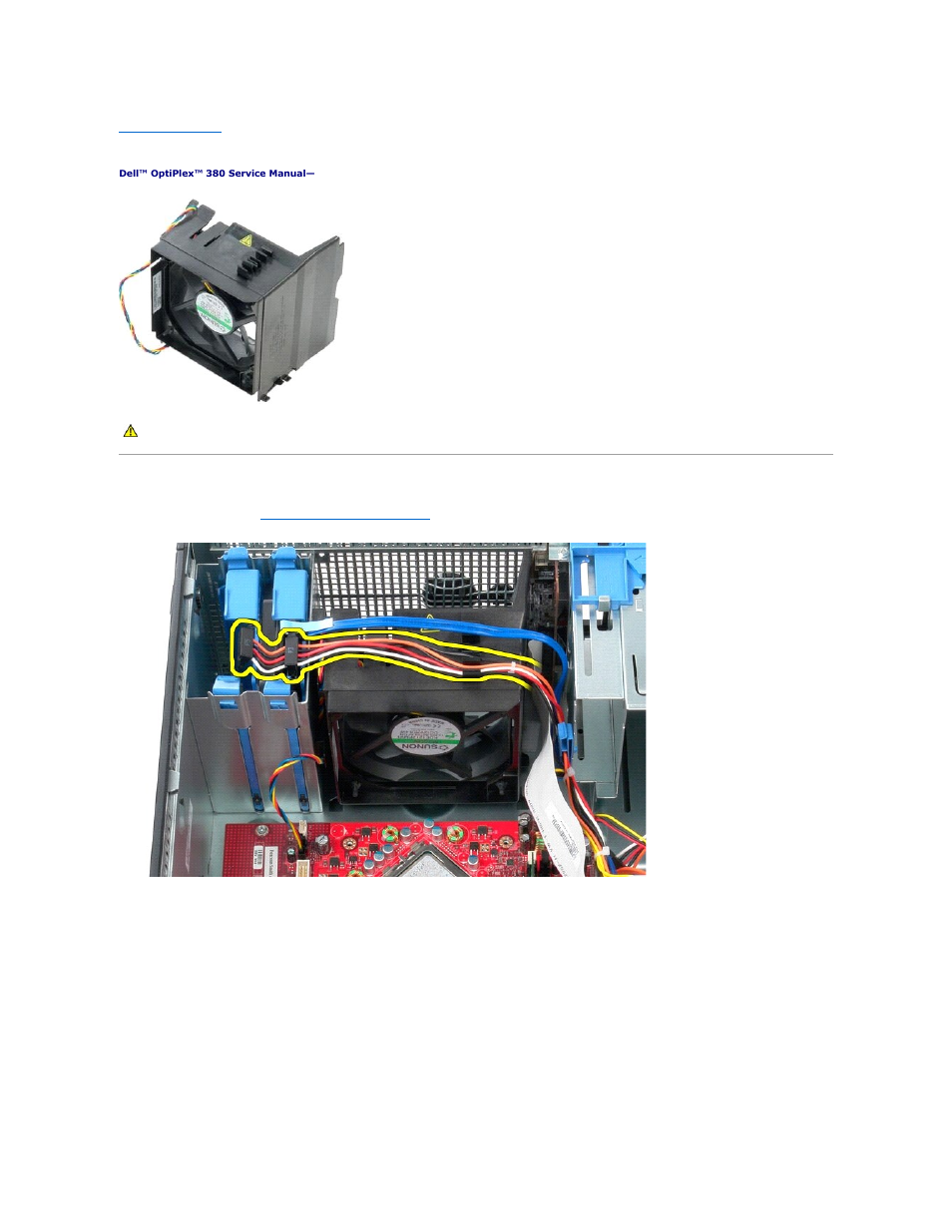 Removing the fan | Dell OptiPlex 380 (Late 2009) User Manual | Page 47 / 54