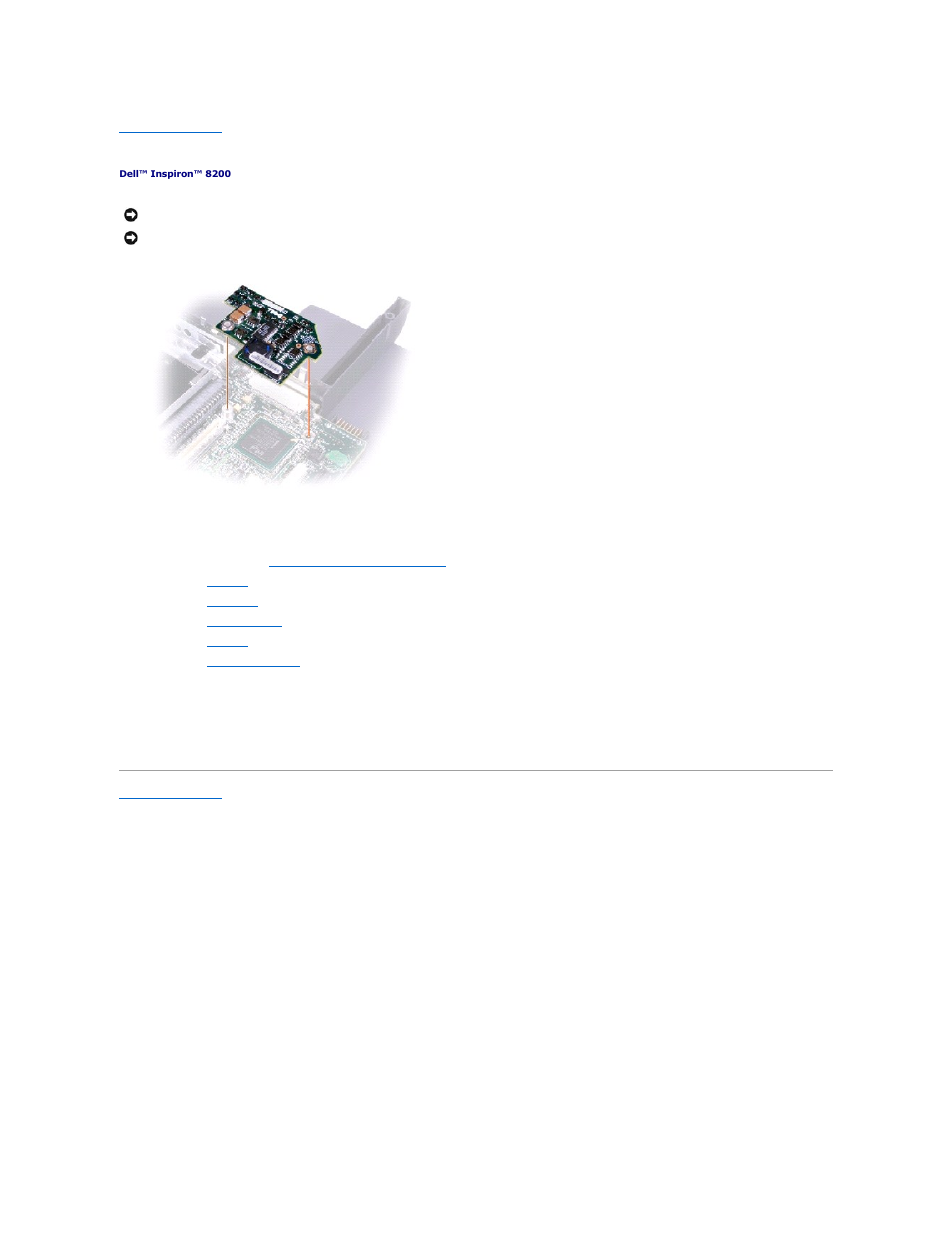 Battery charger board, Removing the battery charger board, Replacing the battery charger board | Dell Inspiron 8200 User Manual | Page 2 / 80