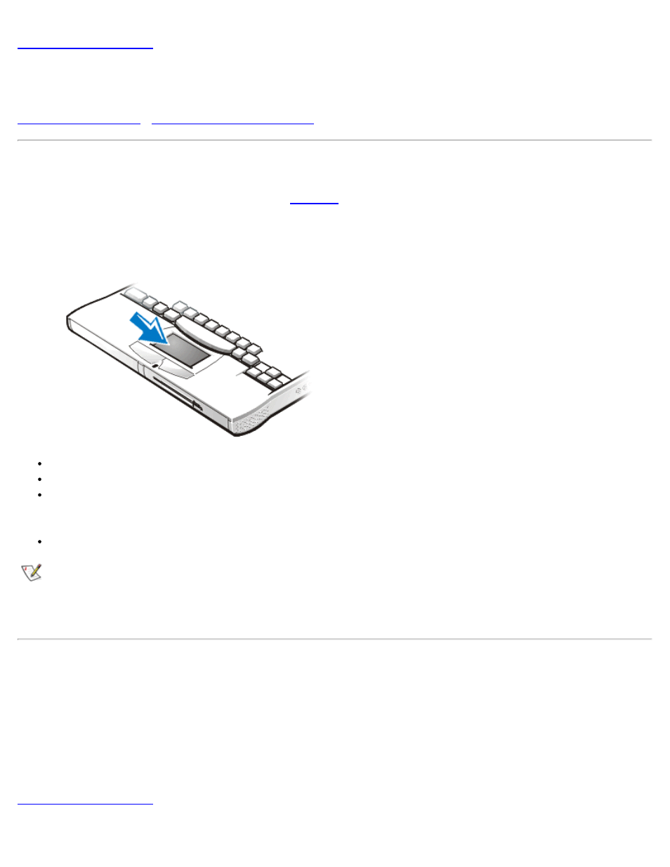 Touch pad, Touch pad: dell, Latitude | Cpi a-series system user's guide | Dell Latitude CPi A User Manual | Page 77 / 208