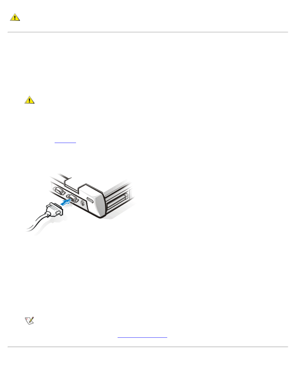 Connecting an external, Monitor, Using an external monitor | Connecting an external monitor | Dell Latitude CPi A User Manual | Page 87 / 208