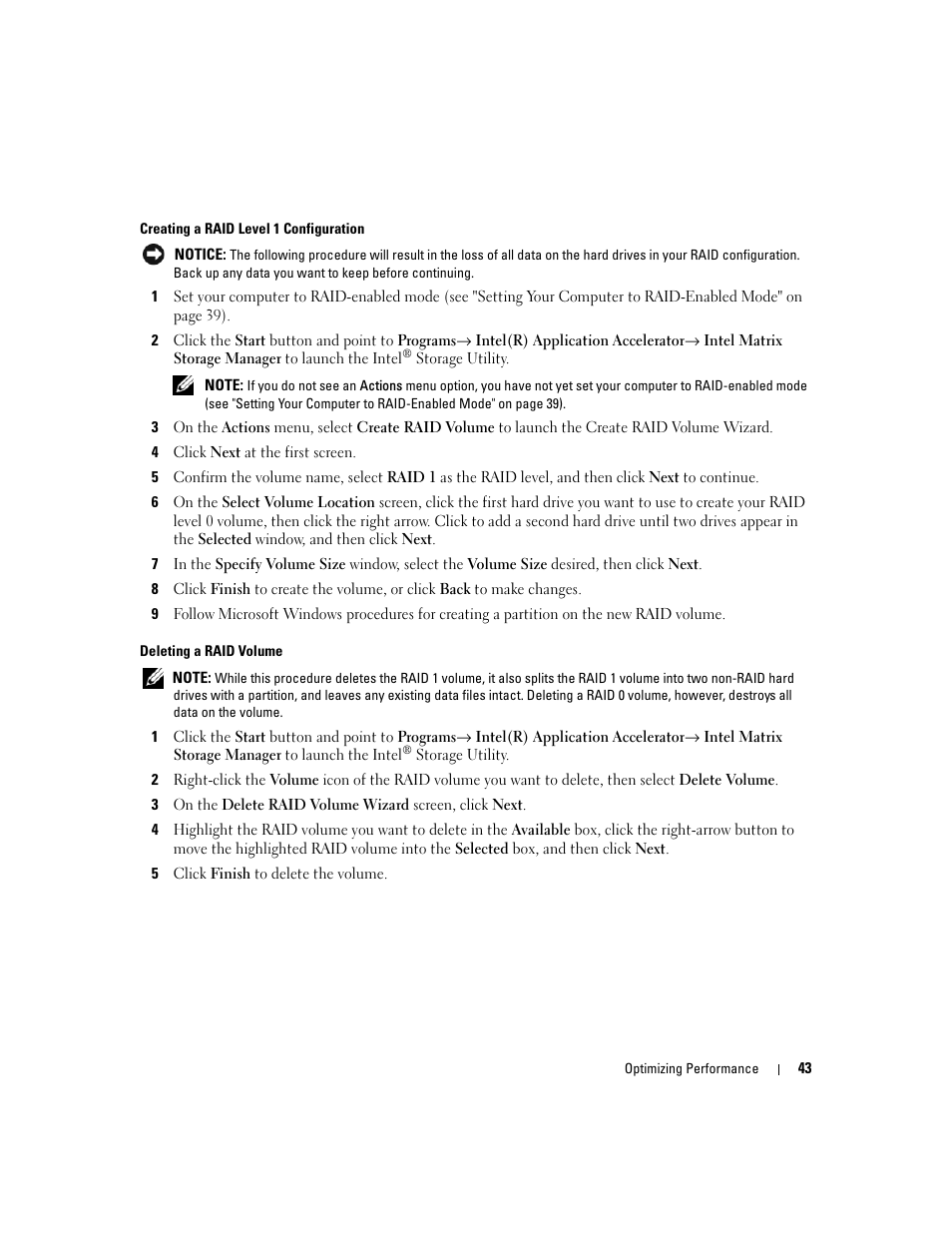 Dell XPS 410 (Mid 2007) User Manual | Page 43 / 172