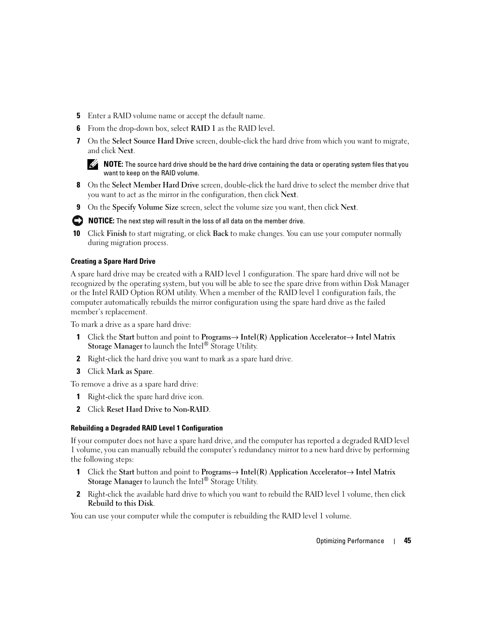 Dell XPS 410 (Mid 2007) User Manual | Page 45 / 172