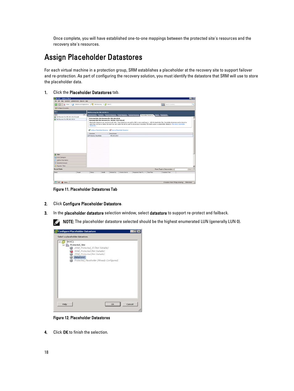 Assign placeholder datastores | Dell PowerVault MD3260i User Manual | Page 18 / 34