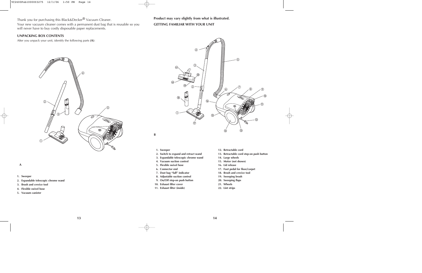 Black & Decker VC2600 User Manual | Page 8 / 13