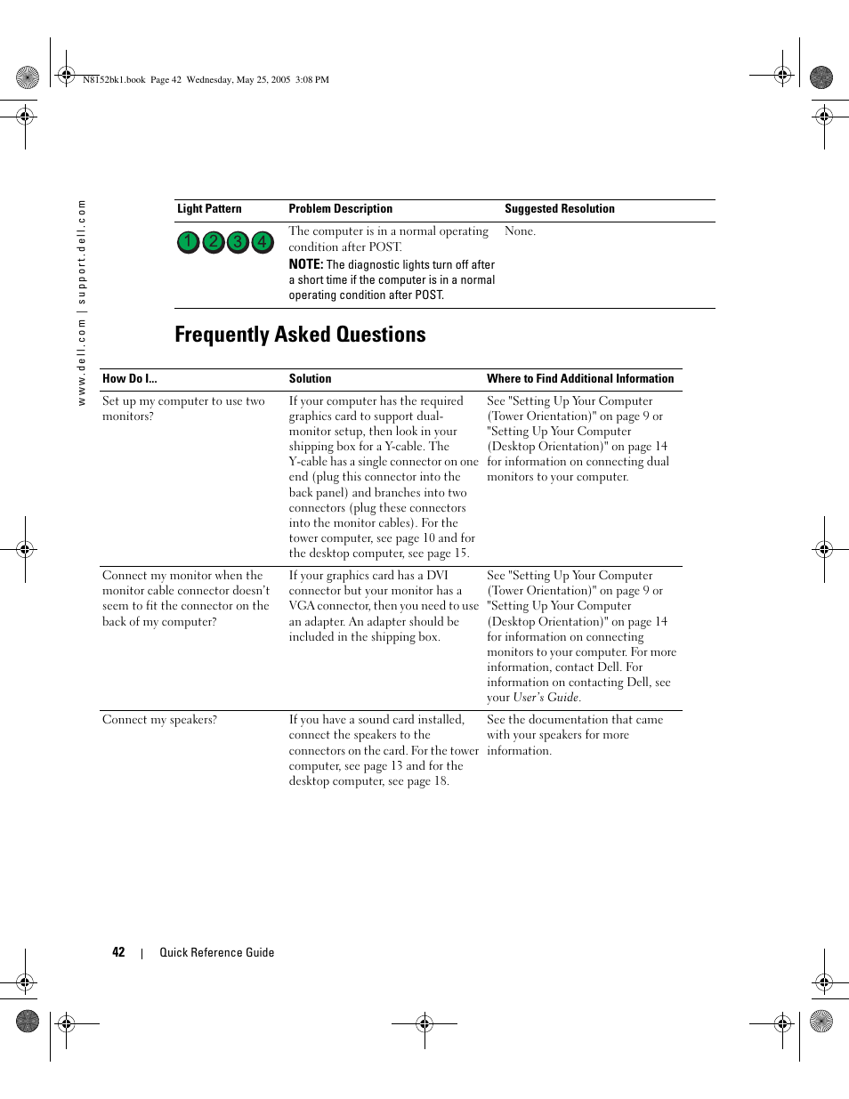Frequently asked questions | Dell Precision 380 User Manual | Page 42 / 46