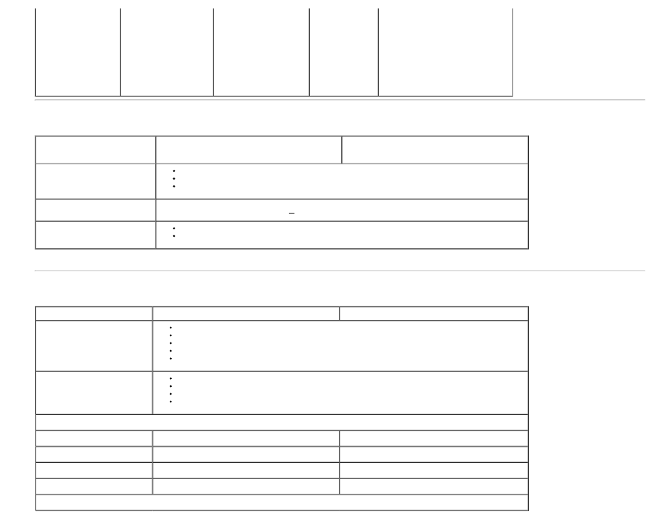 Electrical specifications, Physical characteristics | Dell U2713H Monitor User Manual | Page 12 / 71